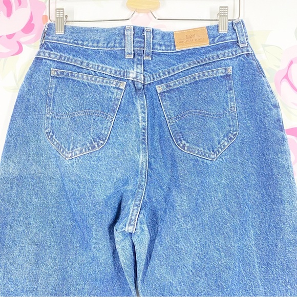 Vintage Style Lee Dark Wash High Waist Mom Denim Jeans 12 - Picture 7 of 12